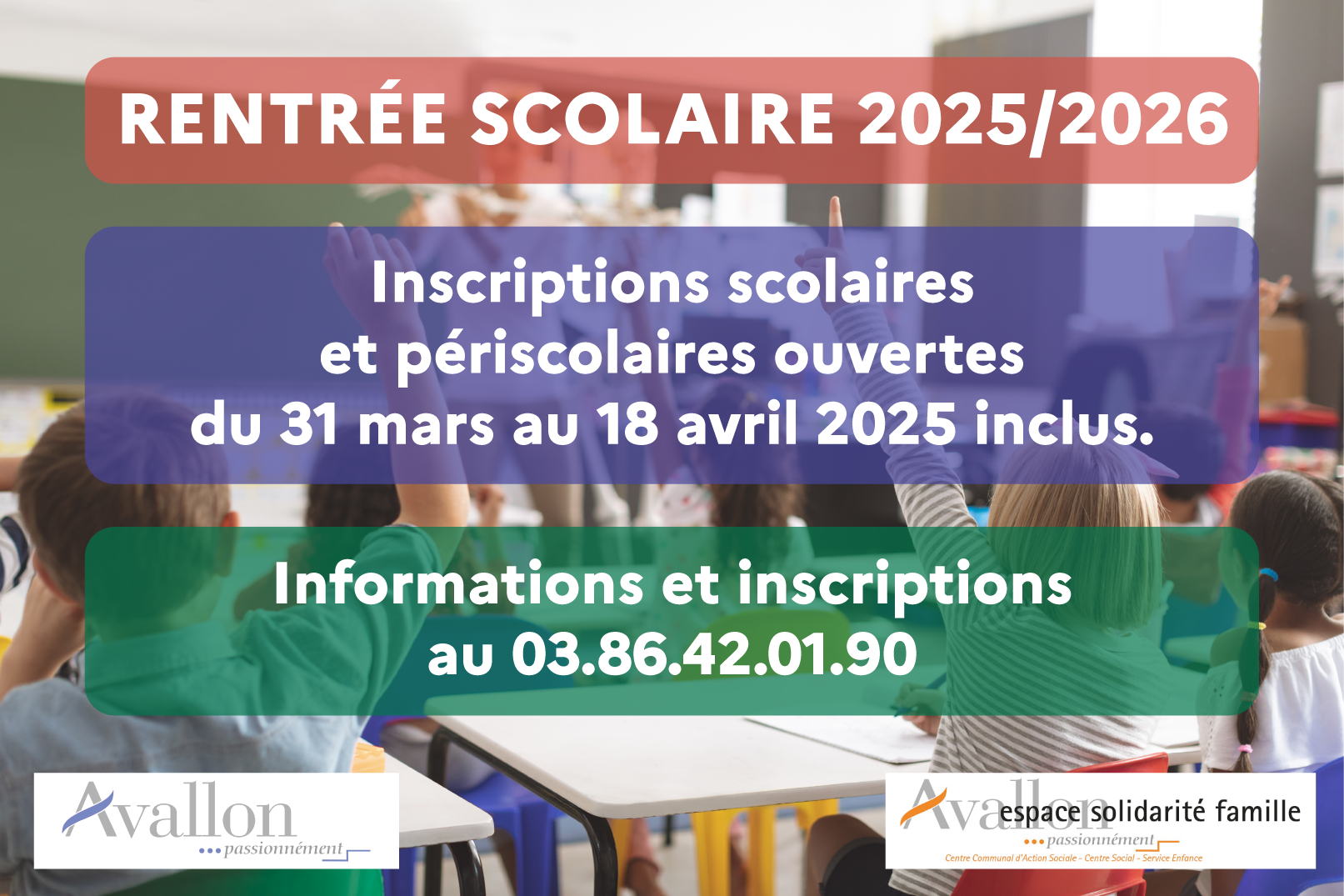 Visuel inscriptions scolaires périscolaires 2025